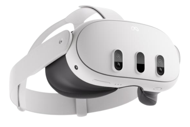 White Meta Quest 3 Headset side view